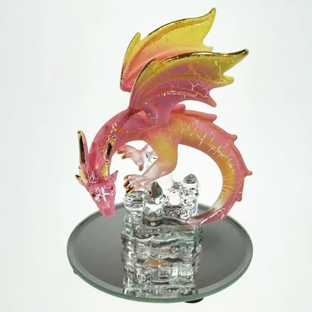 Wholesale glass dragon figurine for business gift