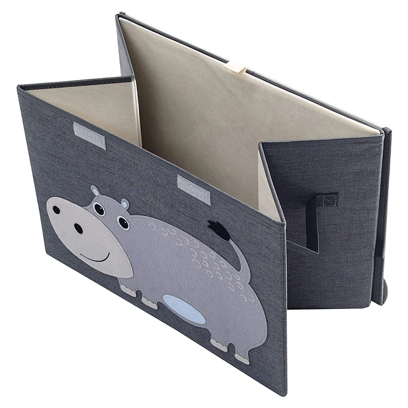 Custom Kid Toy Chest With Lid Box Foldable Baby Toy Box Large Storage