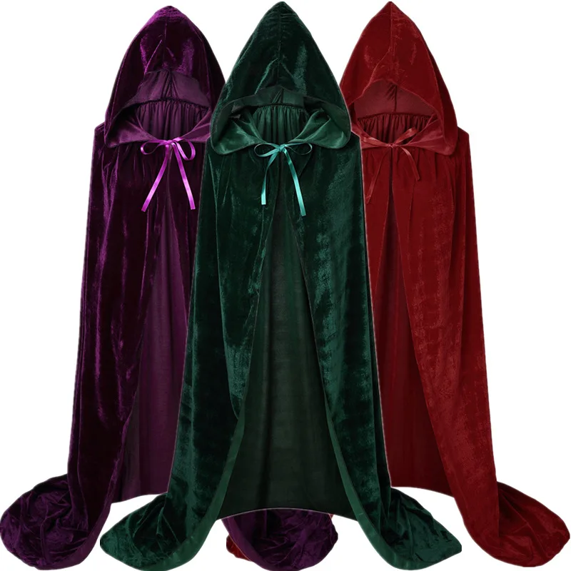 Medieval Velvet Cloak with Hood