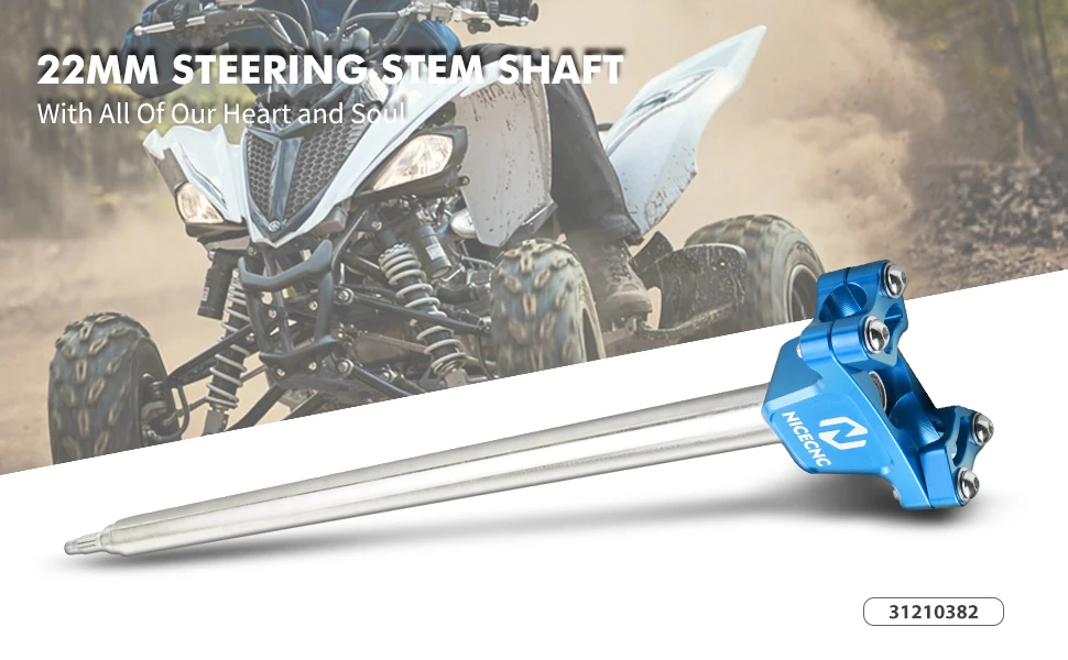 Nicecnc Billet 50mm Steering Stem Shaft Rise For Yamaha Raptor 700 700r