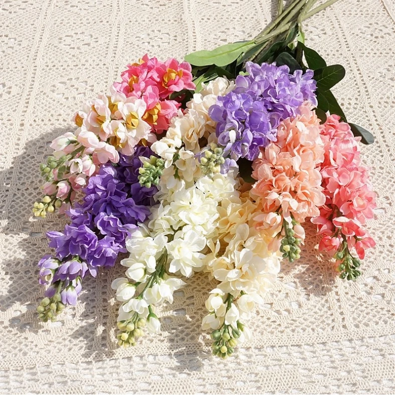 Single Stem Flowers Artificial Delphinium Flowers For Home Decor Buy