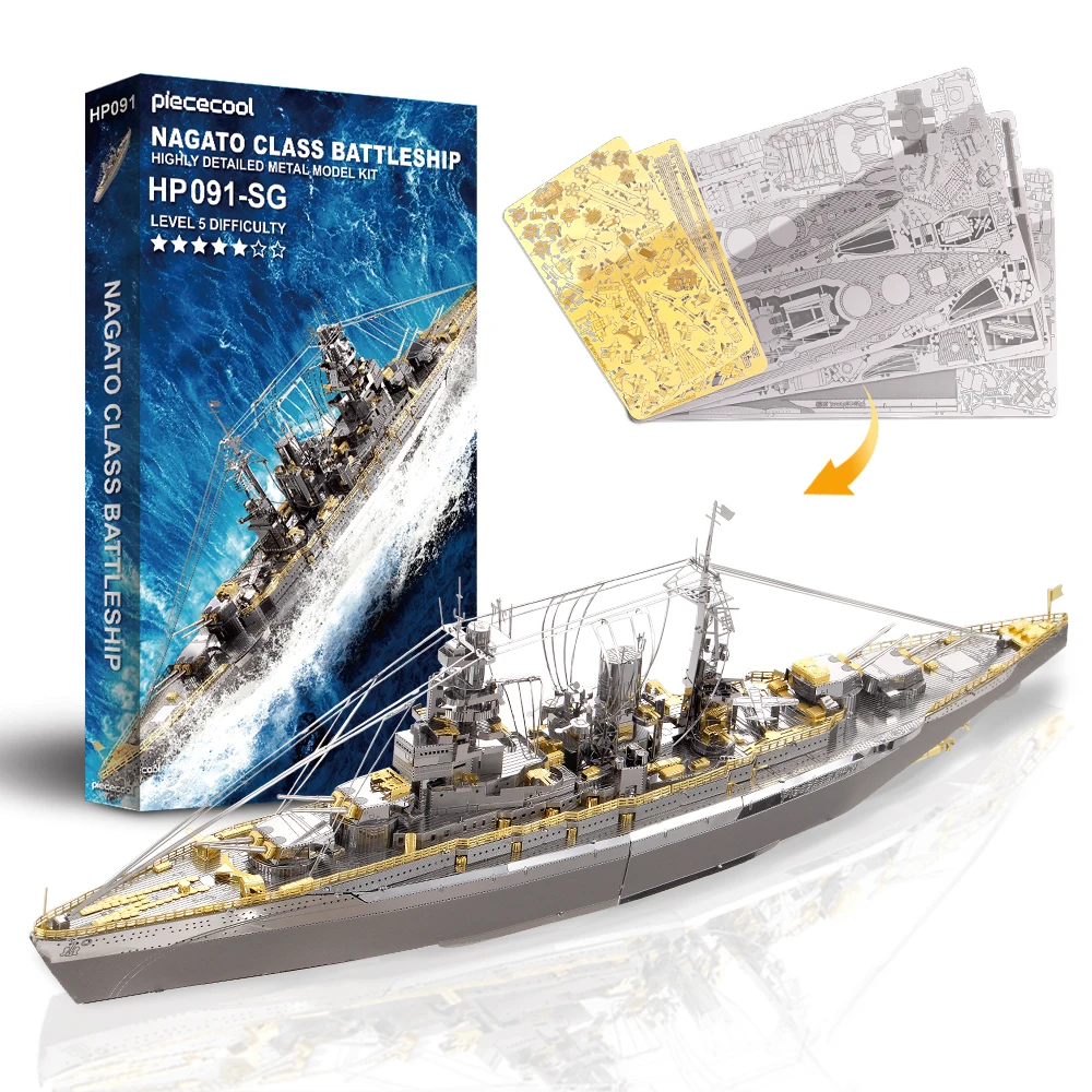 Piececool Yamato Battleship Metal Model Building Kit 3D Metal