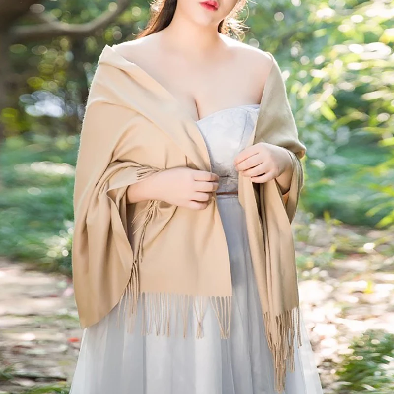 winter shawl for formal dress Women's Faux Fur Evening Dress Plush Long Shawl – GTHIC main image 0