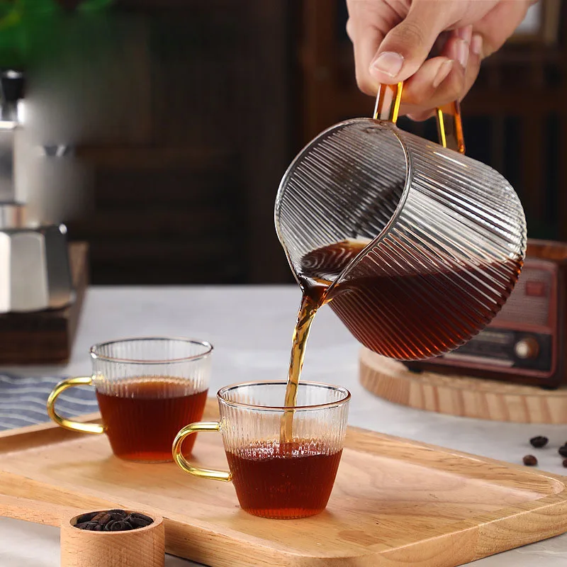 400ml 600ml Glass Coffee Server Wholesale Glass Coffee Carafe Glass Coffee Sharing Pot