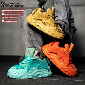 New Custom Bat Wing Sneakers Men Women Custom Shoes Chunky Platform Customizable Sneakers for Streetwear Fashion