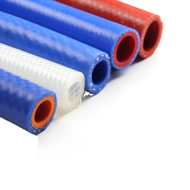 Manufacturers flexible braided silicone vacuum hose 6mm 8mm 10mm silicone heater hose