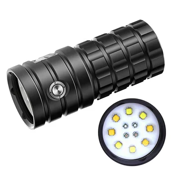 Lampe De Plongée Sous-Marine 25000 Lumens - Torche Vidéo Étanche 100m - COB, 3 Batteries 5000mAh - Pour