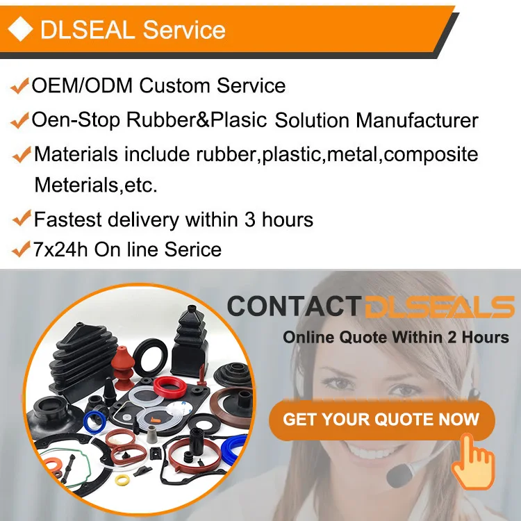 For DLSEALS Custom Rubber Sealing Strip Kit PTFE O-Ring Cord Vulcanizing Factory Wholesale Price Processing Service Cutting