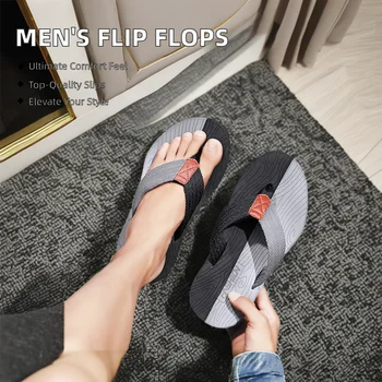 New Design Fashionable Outdoor Soft Open Toe Flip Flops Summer Trend Beach-Use Slippers For Men 2024