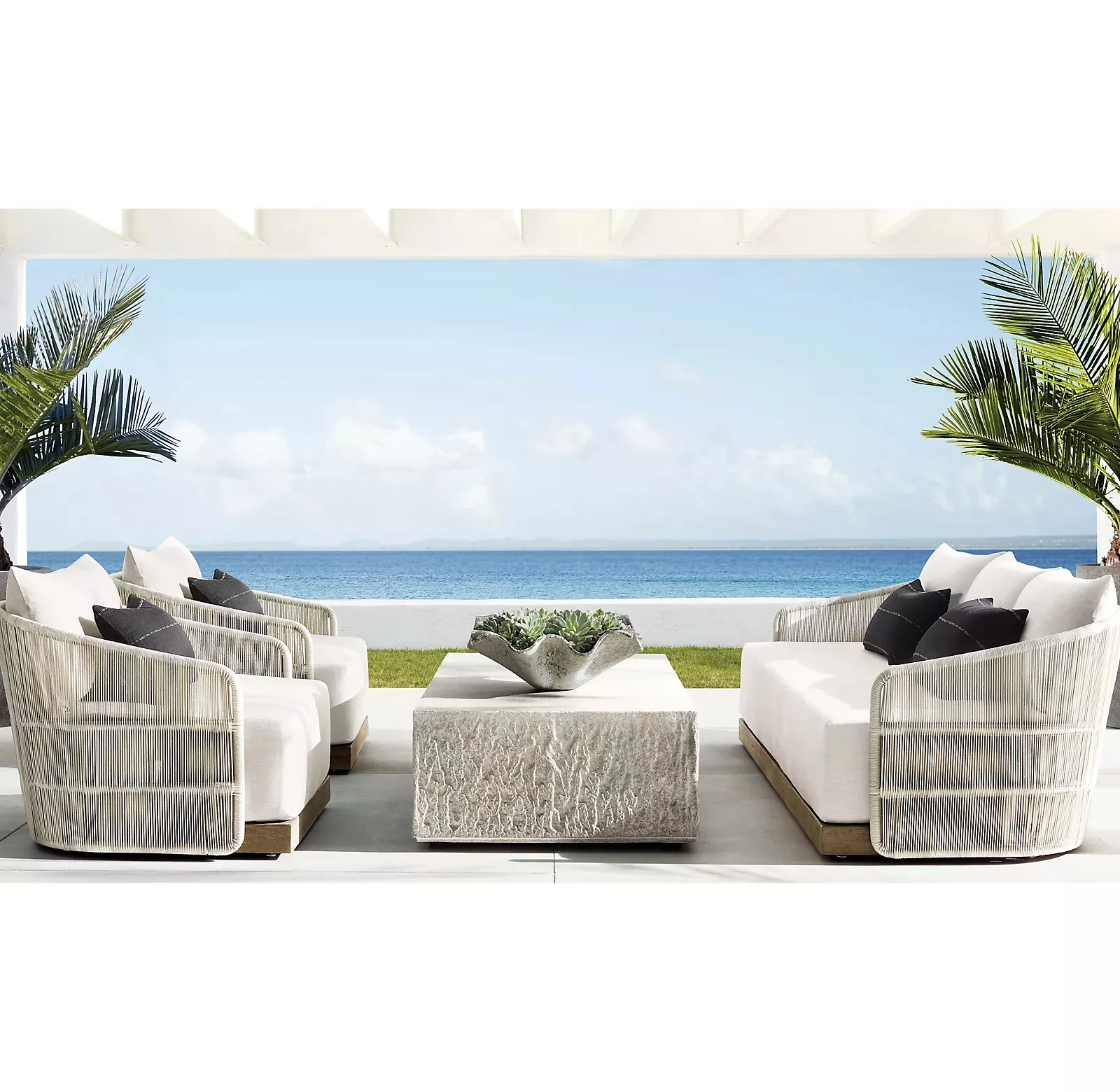 Outdoor Modular Sectional Rattan Daybed Patio Garden Seating