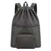 Sac à cordon en maille de charbon