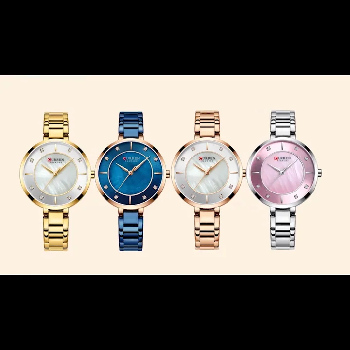 Curren 9051 Women's Quartz Watch Stainless Steel Dress Bracelet