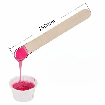 factory wholesale 150*18mm hair removal hair removal wax stick wooden spatula for depilatory