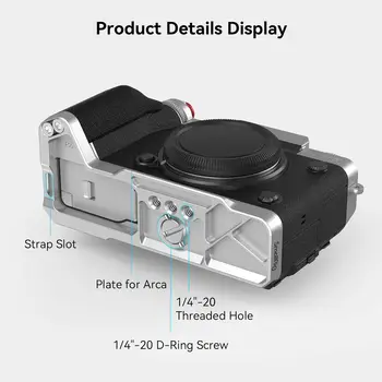 SmallRig X-T5 Handgrip L-Shape Grip for FUJIFILM X-T5 Camera, Built-in Quick Release Plate for Arca, Silicone Side Handle detail image