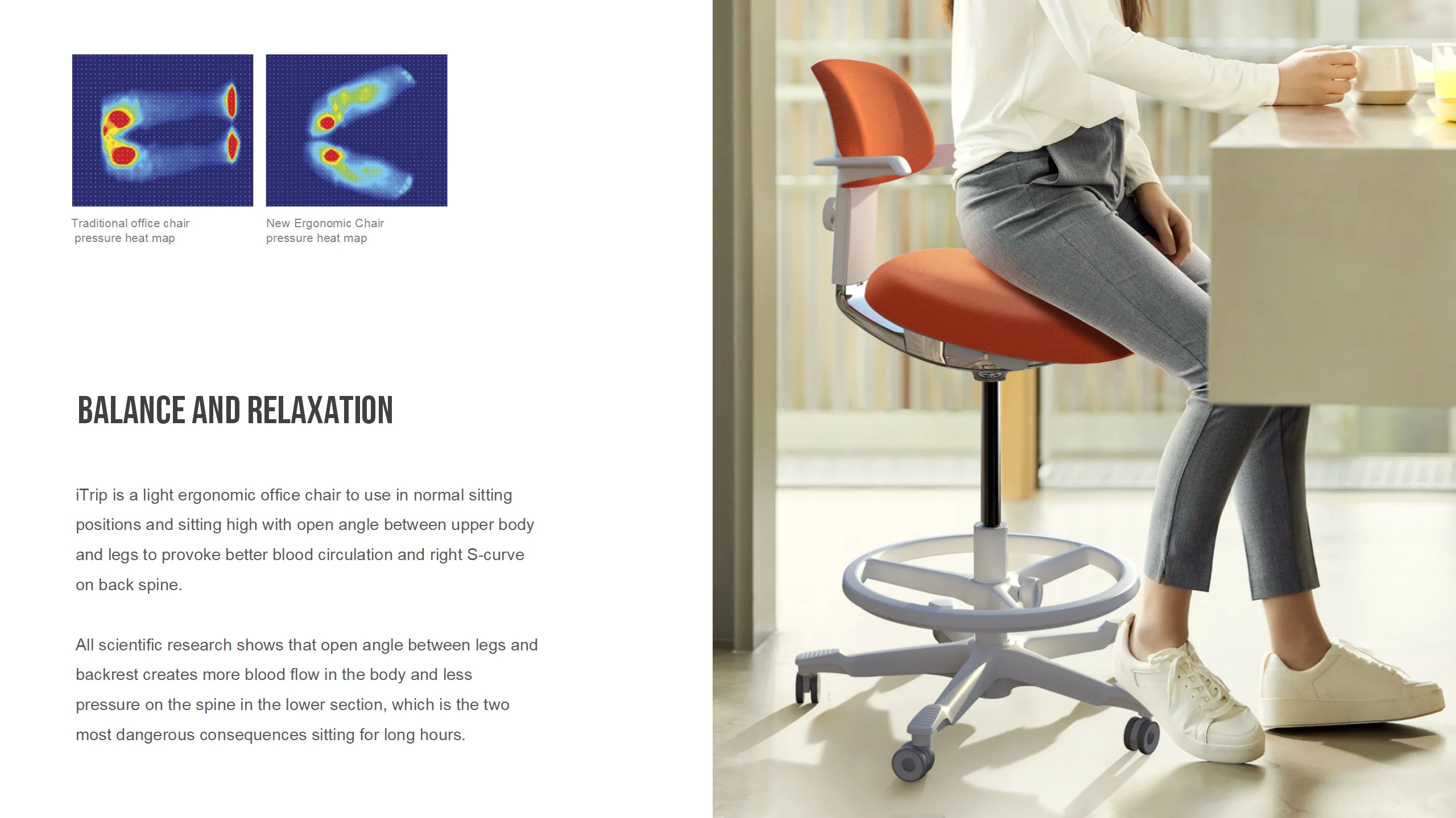 Height Adjustable Ergonomic Chair details