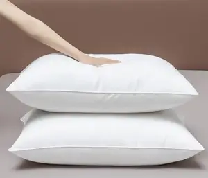 High Elasticity Breathable Neck Pillow Imitation Goose Filling Polyester Fiber Cotton Softness Solid Rectangle Shape for Star