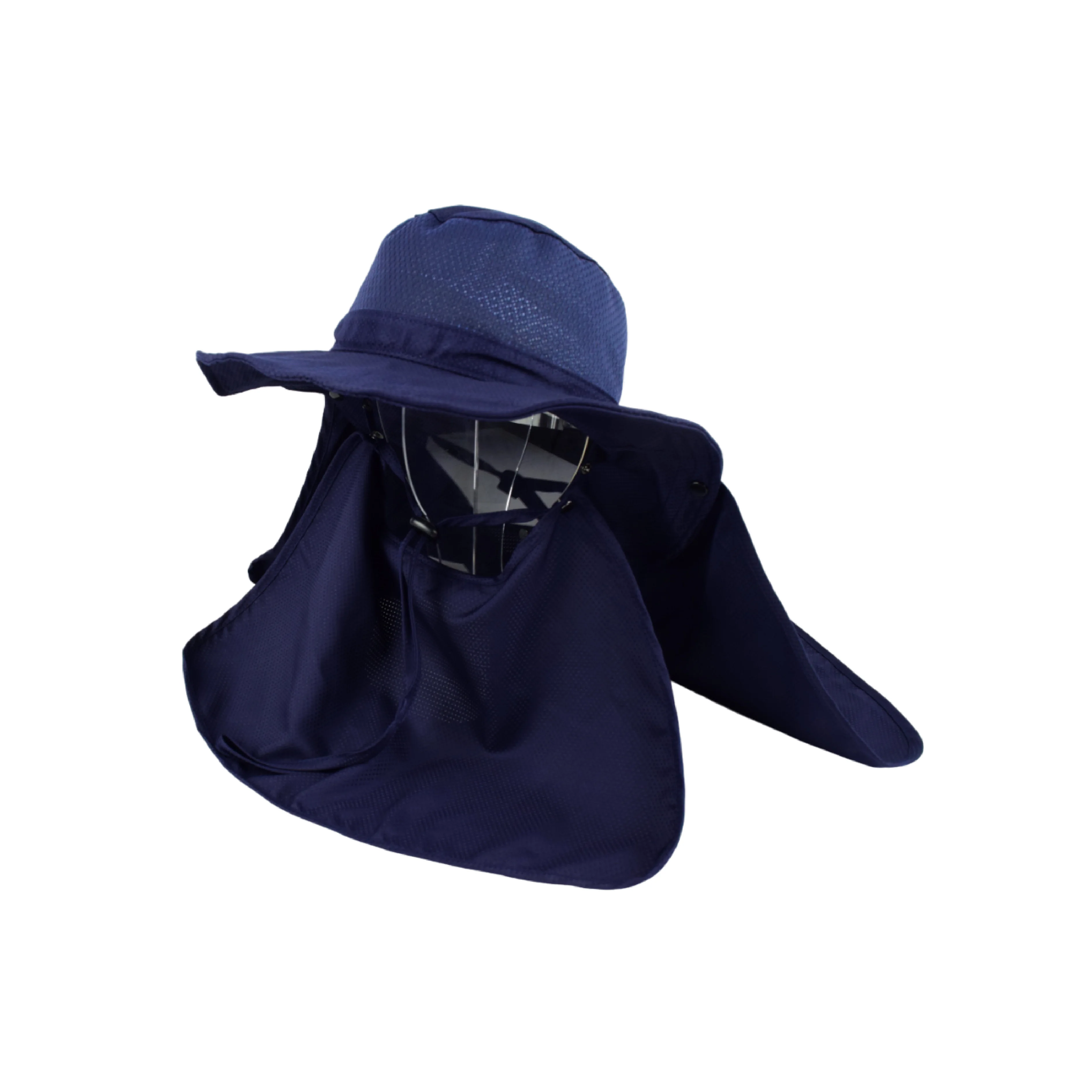 Grey Quick Drying Polyester Adjustable Face Cover Outdoor UV Gardening Hat Waterproof Sports Hat With Neck Flap