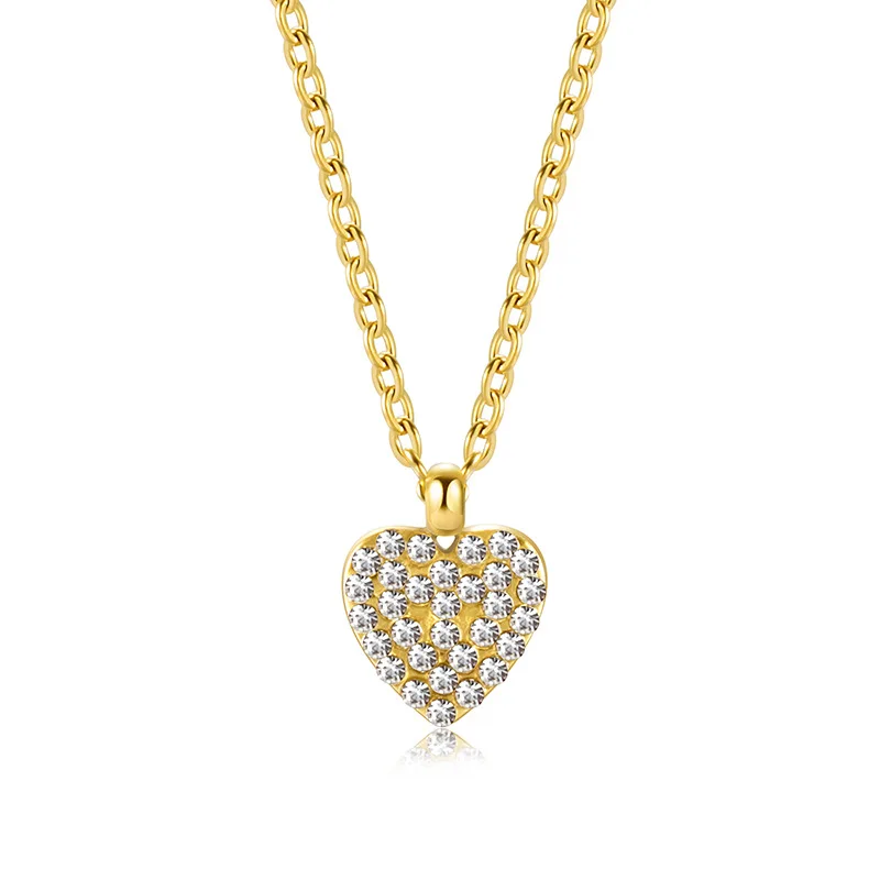 14k Gold Plated Zircon Earrings & Necklace Set