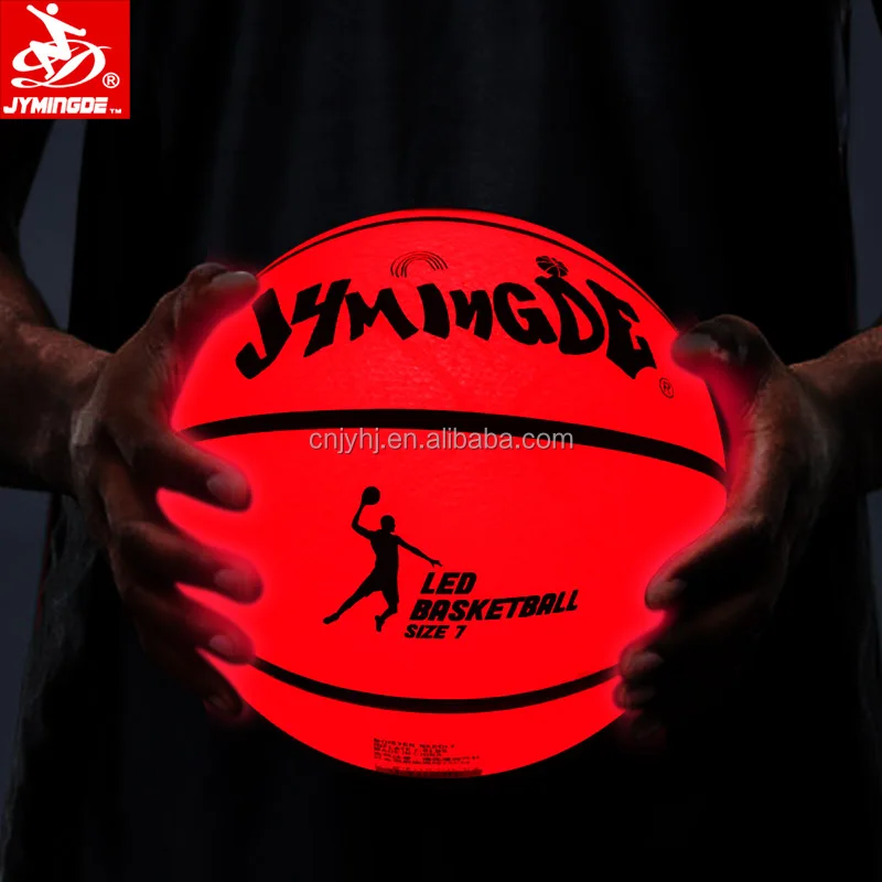 Luminous Custom Glow in the Dark Two High Bright Gifts Light up Rubber LED Basket Basketball Ball