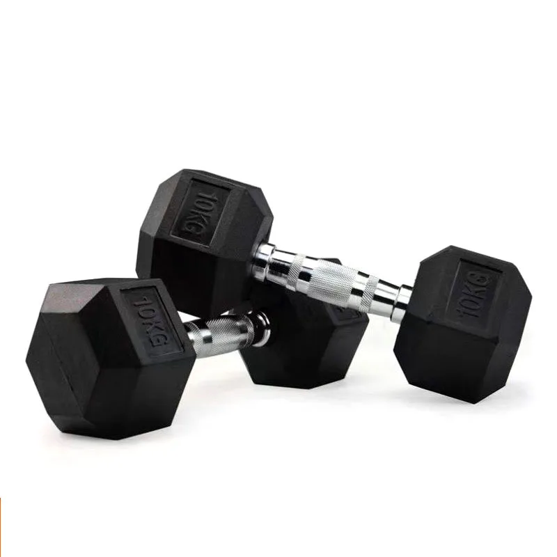 Rubber Hex Dumbbell Set