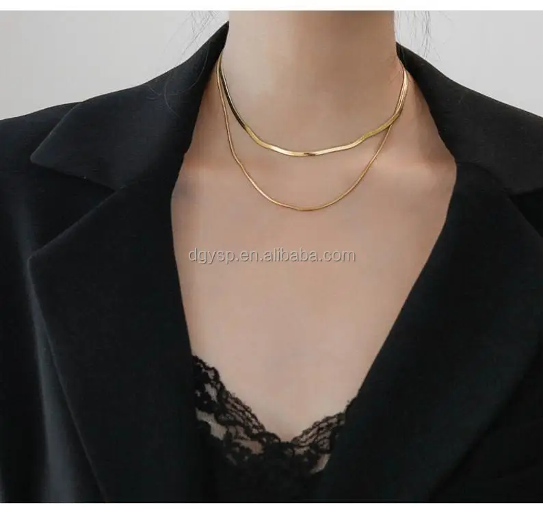 Twisted Double Plain Flat Snake Chain 