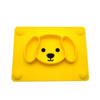 Baby Silicone Plate Bpa Free Food Grade Silicone Tableware Bear Plate For Kids Feeding