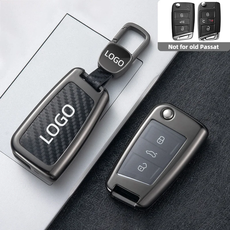 DM Car Key Case Cover for Volkswagen VW POLO Tiguan Passat B5 B6B7 Golf EOS Scirocco Jetta MK6 2021/2023 OctaviaAuto Accessories
