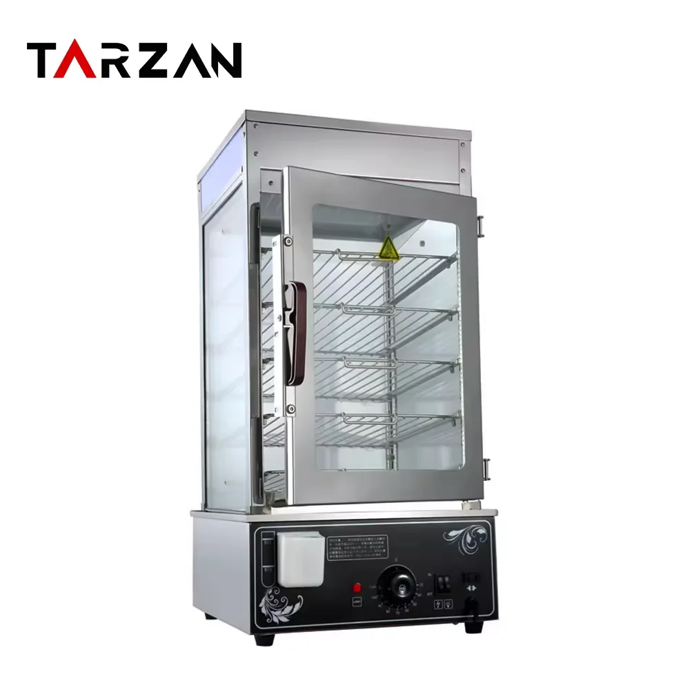 Restaurant commercial food display warmer electric stainless steel food bun steamer five layers factory