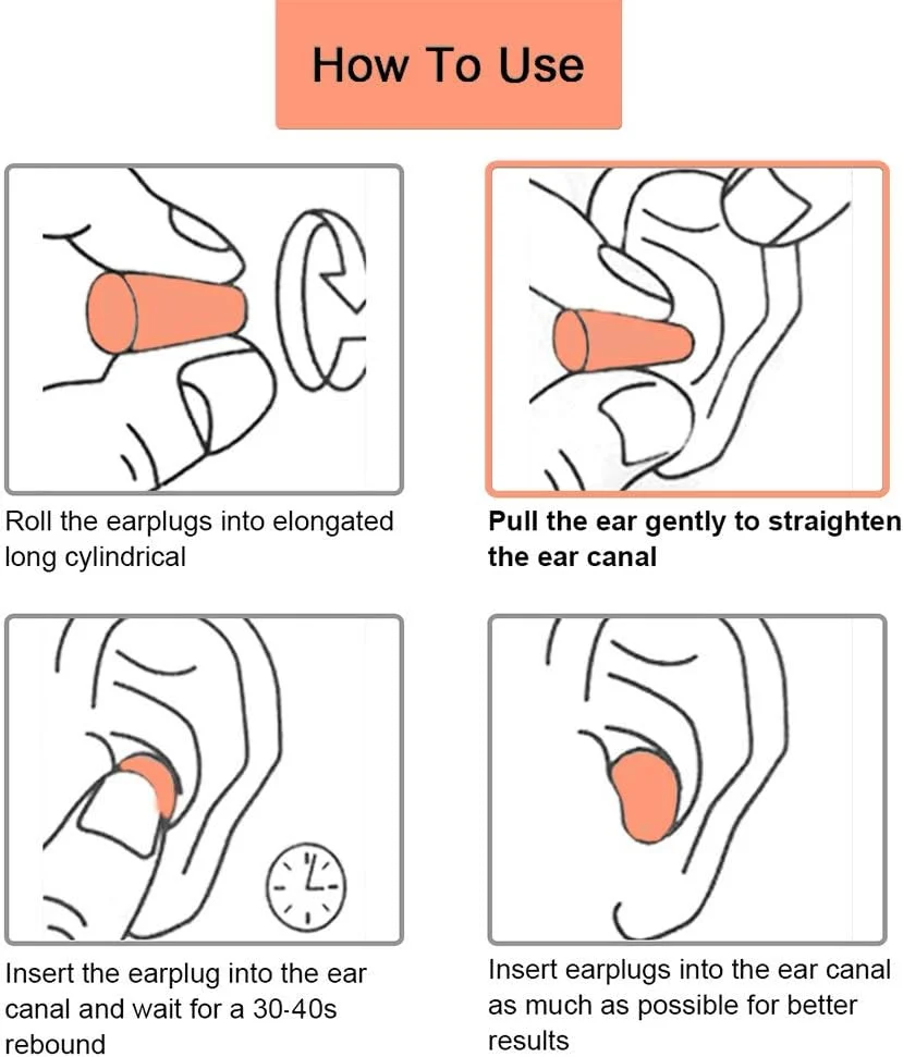 Sponge Ear Protection Hearing Safety protection Noise Cancelling Bicolor Sponge Foam Earplugs ...