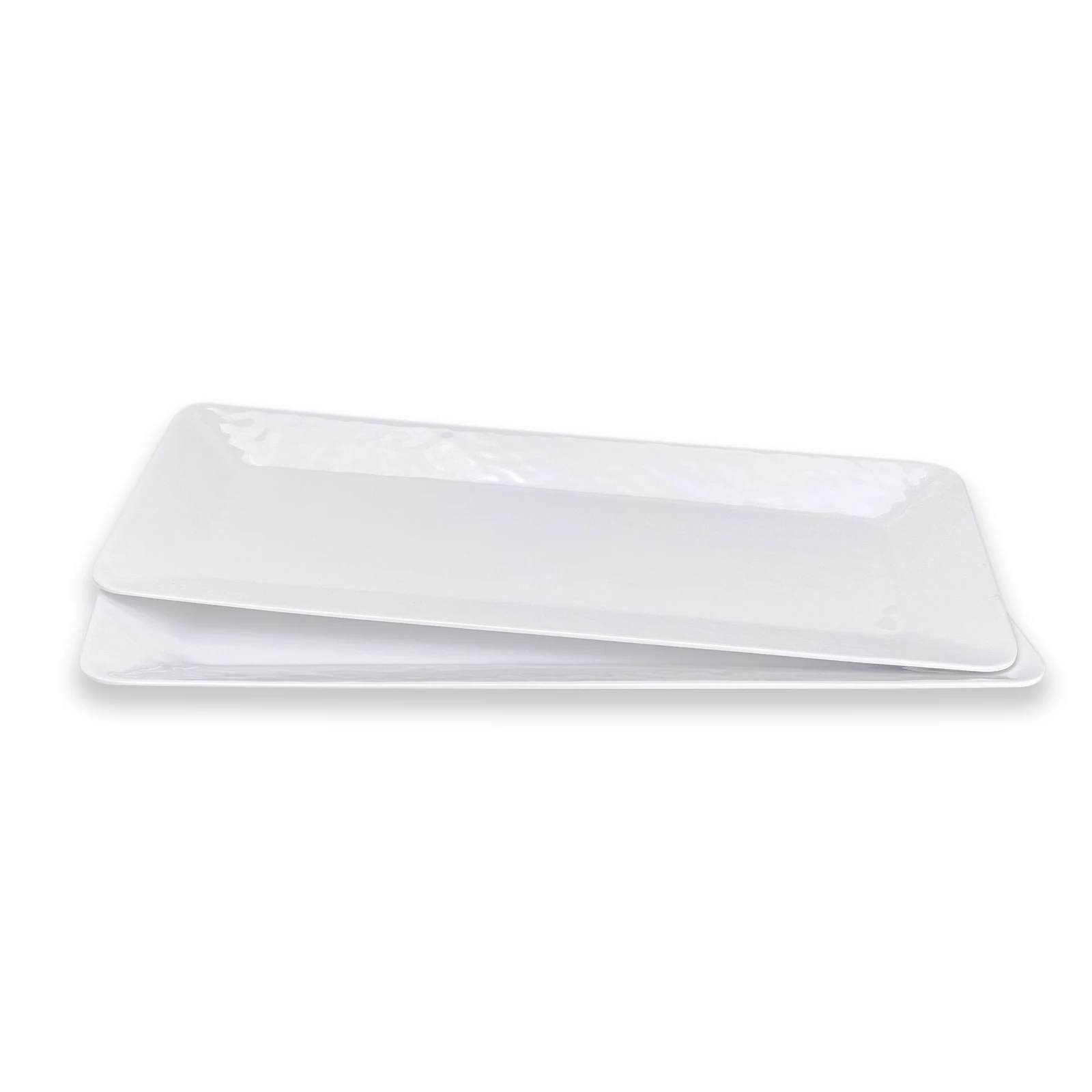 Set Of 2 17 Inch Melamine Large Rectangular Serving Platters Tray For ...