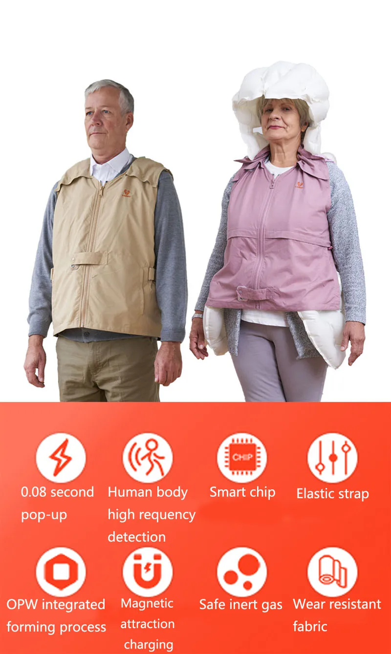 Direct Factory Airbag Vest For Elderly Smart Sensor Gps Inflatable Anti