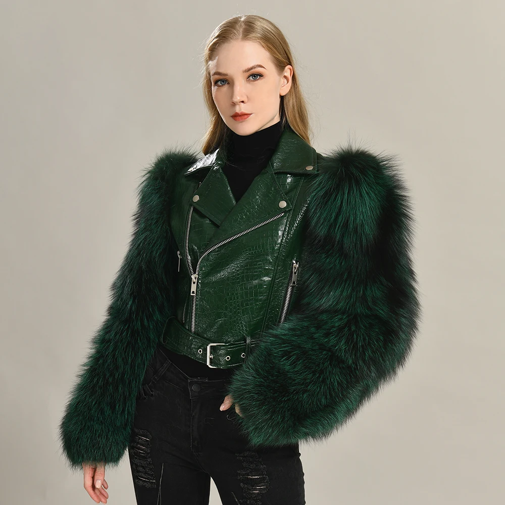 Vanquish 00s lamb leather fur jacket Vanquish 00s lamb leather fur