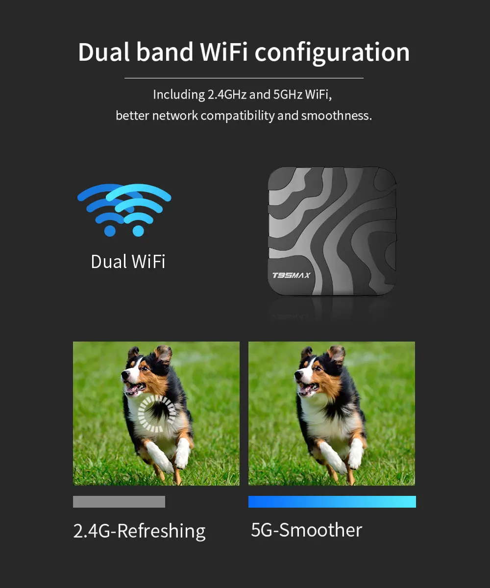 Excel Digital Android 12 Tv box T95 MAX Allwinner H618 BT4.0 5G Wifi Tv box 4K 6K 4GB 32GB Smart Android Tv box VS T95 X96