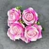 Rose Ronde 7 Têtes - Rose Foncé