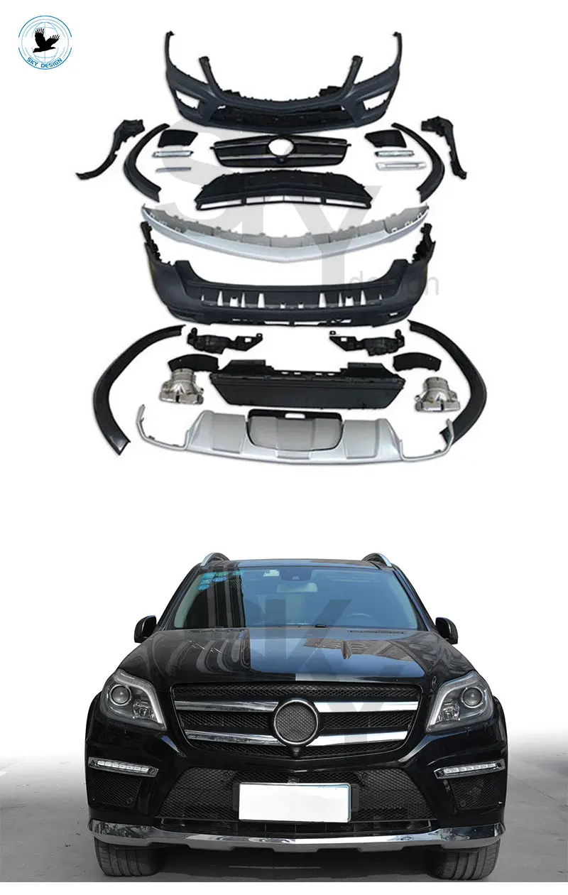 For Benz Gl450 Am-g Gl63 Style Pp Material Body Kit For Gl400 350 Front ...