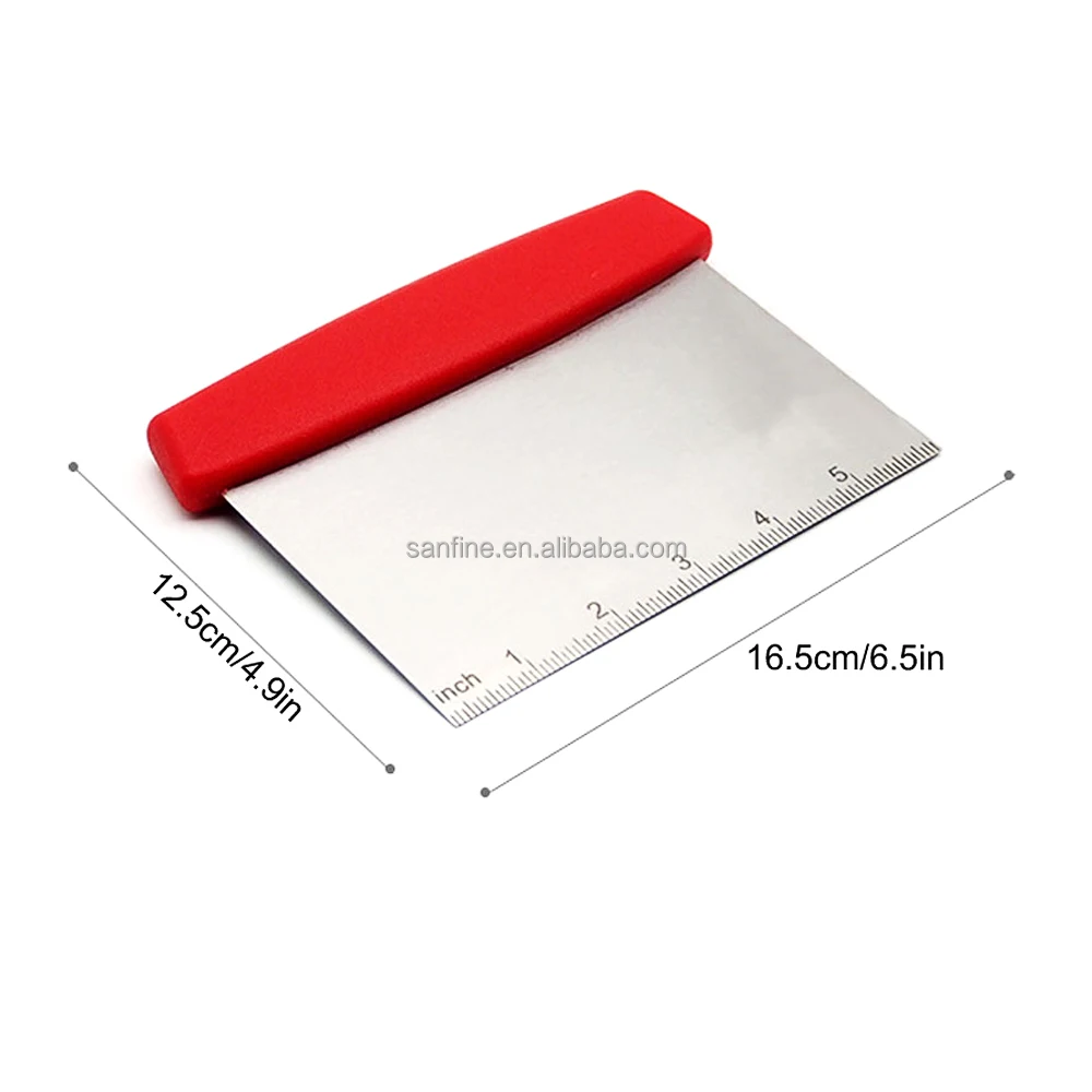 Stainless Steel Putty Knife Pizza Dough Knife Metal Griddle Scraper