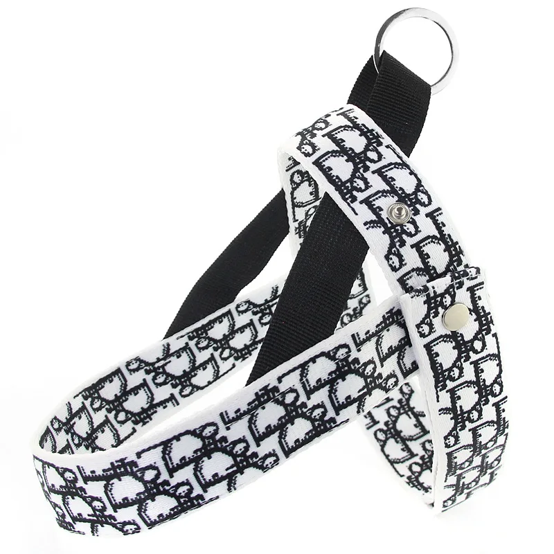 Jxanry Luxury Print White Print Brand Designers Dog Leash Pet Harness