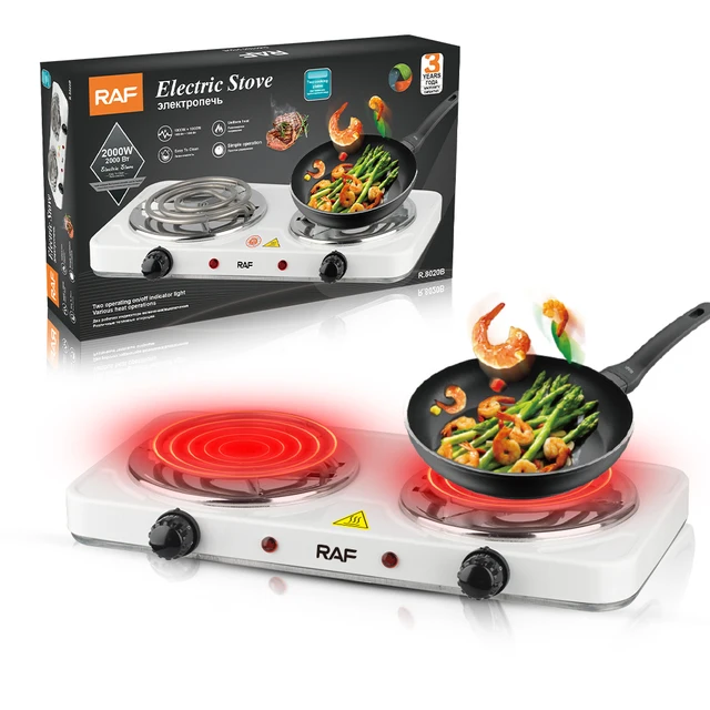 Kitchen Use Dual Hot Plate Cooking Stove 2000W Powerful Portable Elect –  RAF Appliances