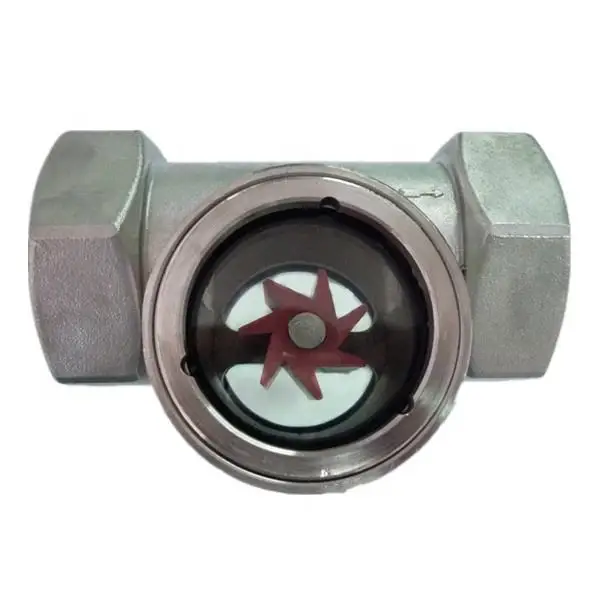 Externe Draad 304 Roestvrij staal Water Flow Indicator met Waaier Zicht