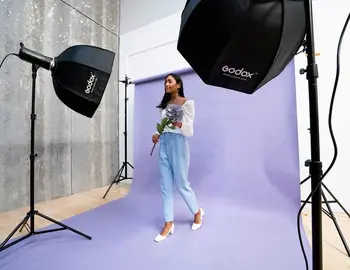 Soft Box Umbrella Light Socket Stand Photography Studio Background Lighting Kit