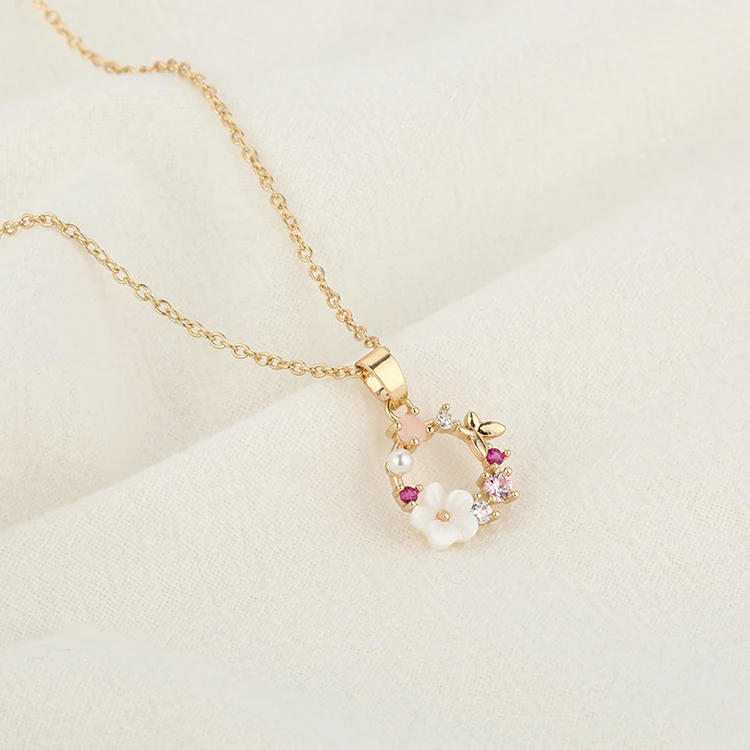 flower butterfly necklace