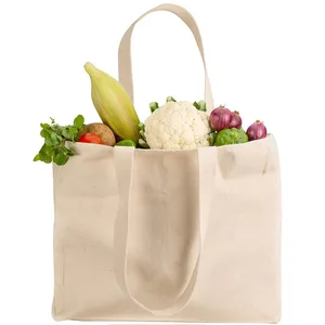 Market Large Grocery Organic Thick Canvas Cotton Tote Shopping Bag