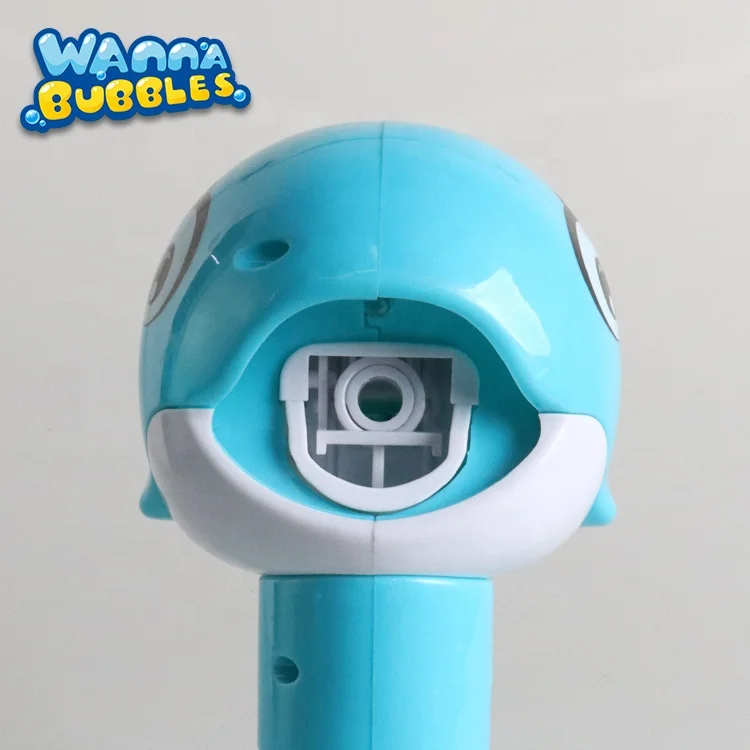 LED Light and Music Sound Lovely Dolphin Machine Outdoor Toys Bubbles Flash Bubble Gun for Kids