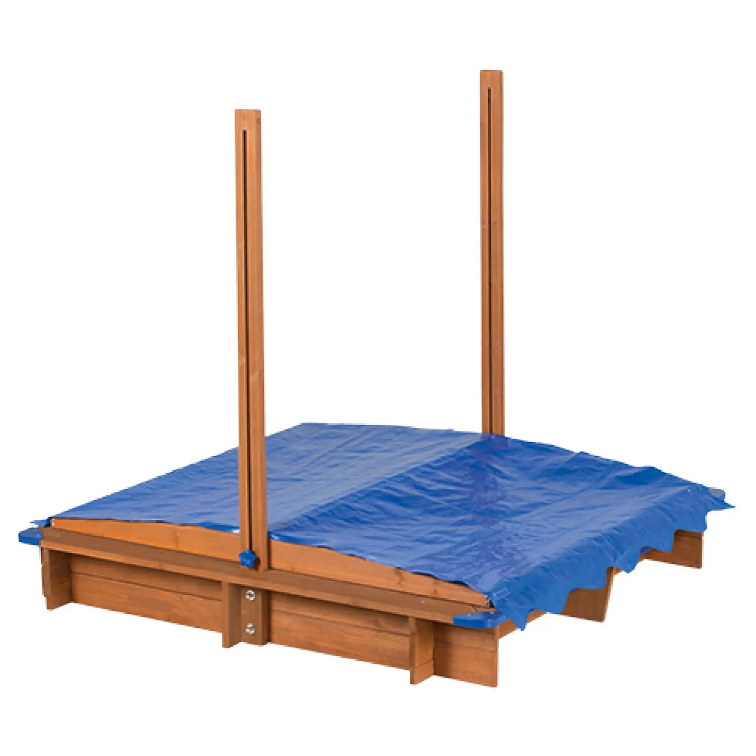 Adjustable Playground Sand Box 2 Kids 1 Sandbox Cedar with Roof Canopy Wooden Sandpit