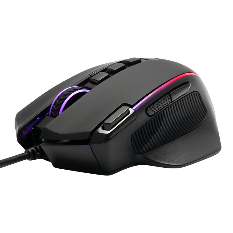 Wholesale 9 Programmable Buttons 14400 DPI Computer Glowing Wired Gaming Mouse for Laptop PC Gamers