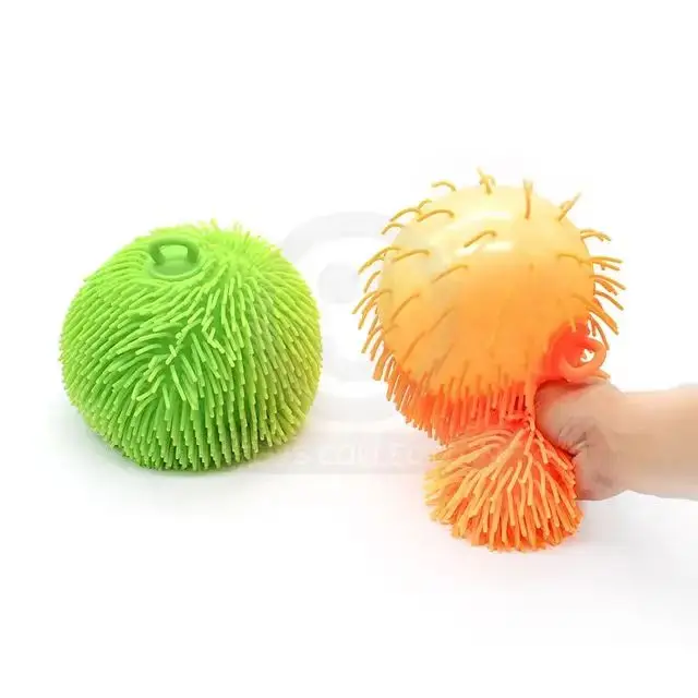 Hot Selling Short Hair Fluffy Puffer Ball Excellent Elastic