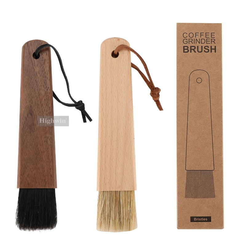 Кухонная деревянная щетка для чистки с длинной ручкой, щетка для очистки кофемолки