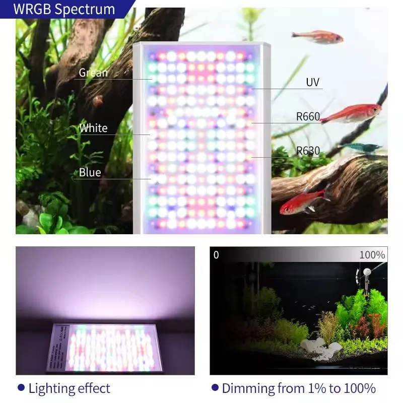 WEEK AQUA Z200 70W RGB/WRGB Full Spectrum LED Aquarium Light for