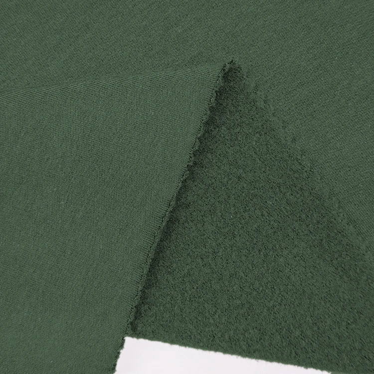 China Supplier Solid Bamboo Cotton Fabric Fleece Material, Good Price Bamboo Spandex Knit Fleece Fabric for Clothes/ factory