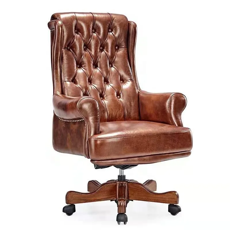 Conference Luxury Office Italy Brown Leather Chair With Casters Judge  Government Chairman Office Furniture - Buy Italian Brown Leather Office  Chair,Judge Government Chairman Chair,Luxury Conference Chair Product on  